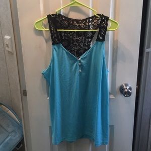 Lace Hollow Back Tank